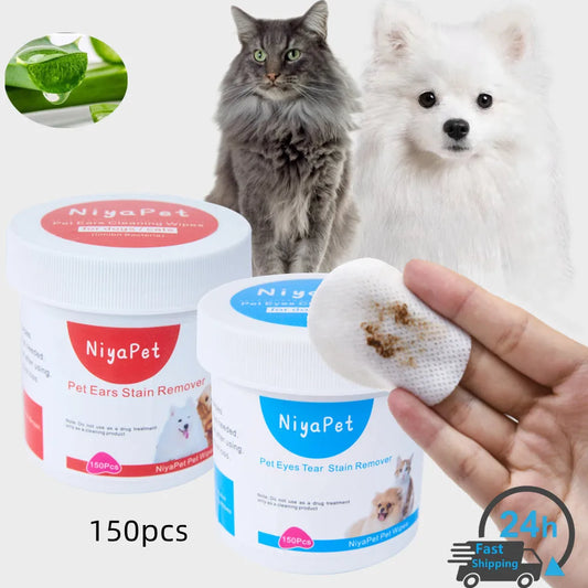 150Pcs Pet Eye and Ear Cleaning Wipes